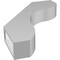 Ekena Millwork 3-in. W x 16-in. D x 22-in. H Stanfield Architectural Grade PVC Knee Brace BRCP03X16X22STA - alternate 3